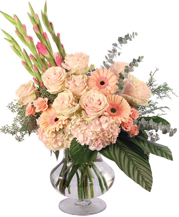 Gladly Pastel & Pink Flower Arrangement in Bristol, CT | DONNA'S FLORIST & GIFTS