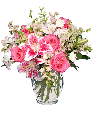 PINK & WHITE DREAMS Flower Arrangement in Bristol, CT | DONNA'S FLORIST & GIFTS