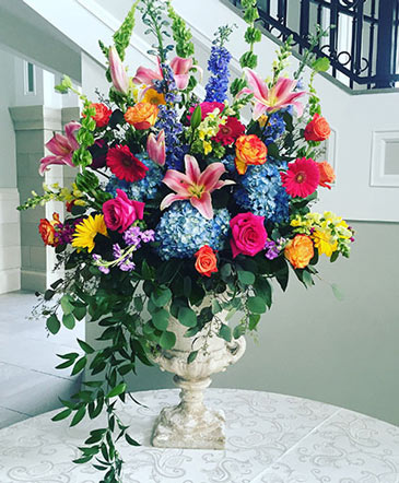 Rainbow Sunshine Table Arrangement in Bristol, CT | DONNA'S FLORIST & GIFTS