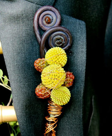 Sunshine Billy Ball Boutonniere in Bristol, CT | DONNA'S FLORIST & GIFTS