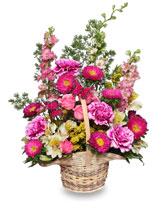 FRIENDSHIP BLOOMS Basket of Flowers